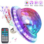 كرة ديسكو كريستال UFO موسيقى بلوتوث LED RGB E27 - Boule Magique Cristal UFO Musique Bluetooth LED RGB E27
