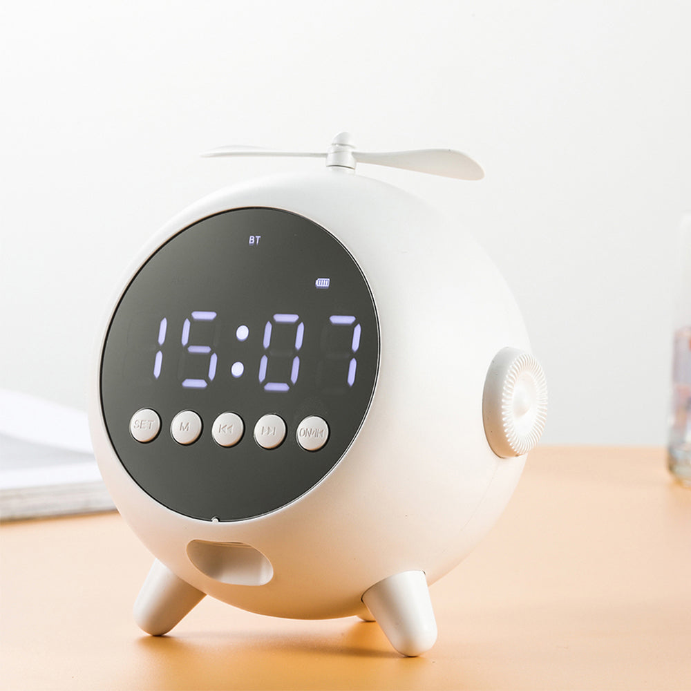 منبه رقمي بمرآة قابل لإعادة الشحن مع مكبر صوت بلوتوث 5.0 محمول - Réveil Miroir Numérique Rechargeable avec Haut-parleur Bluetooth 5.0 Portable