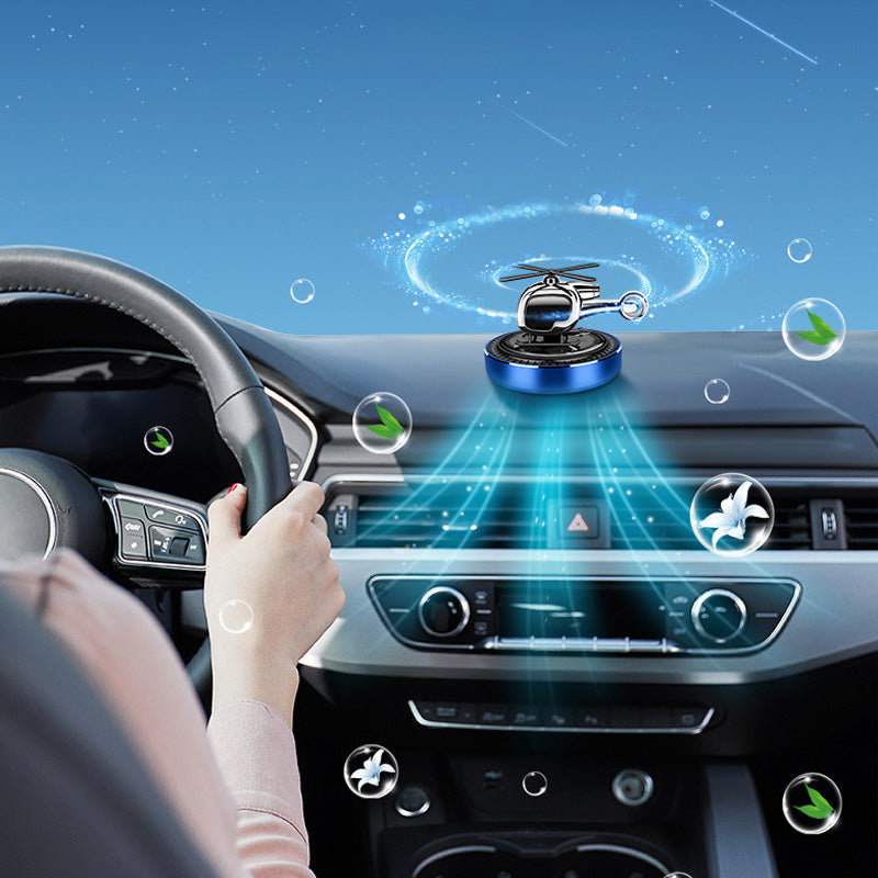 معطر جو سيارة شمسي شكل مروحية - Désodorisant Solaire Voiture Hélice