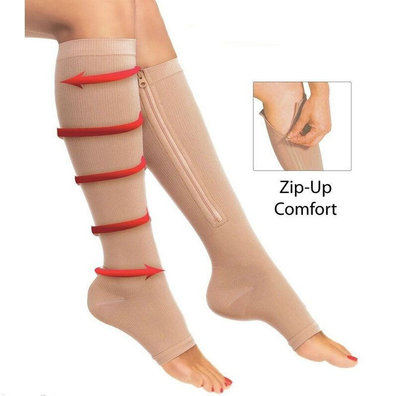 جوارب ضاغطة Zip Sox لعلاج الدوالي وتورم الساقين - Chaussettes de Compression Zip Sox pour Varices et Gonflement