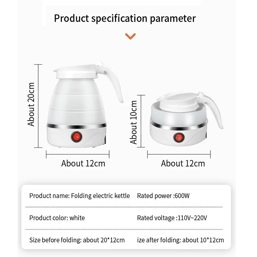 Bouilloire électrique pliable en silicone ,portable Avec indicateur de mise hors tension غلاية كهربائية قابلة للطي محمولة سيليكون