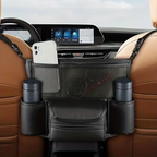 حقيبة تخزين مركزية فاخرة من جلد النابا لمقعد السيارة - Sac de Rangement Central en Cuir Nappa pour Siège Auto