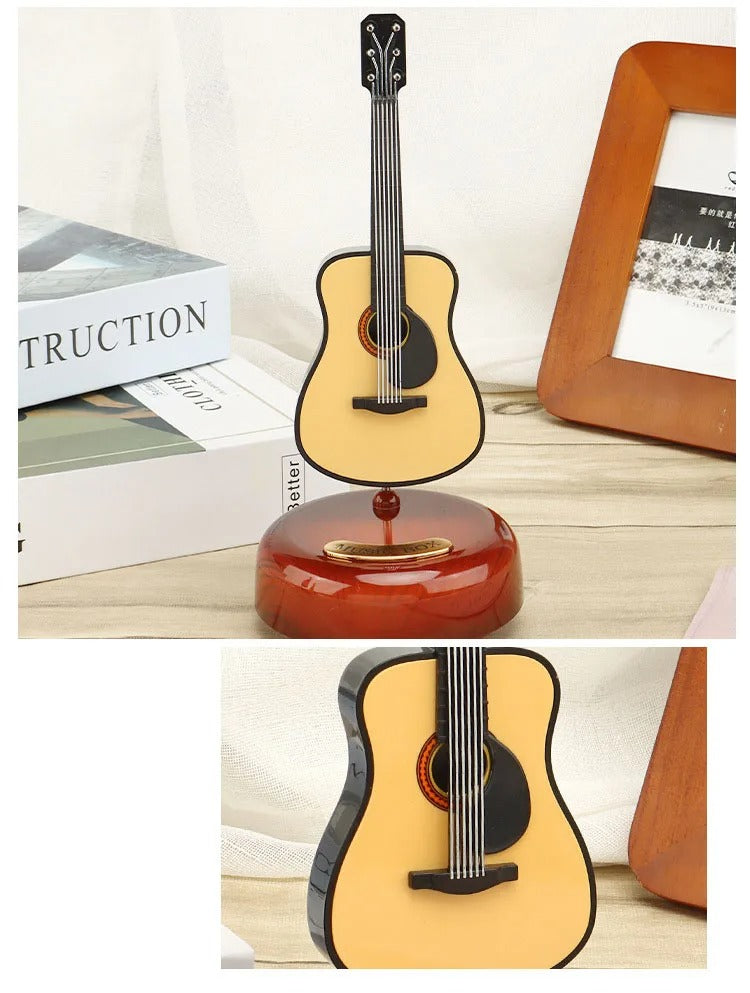 جيتار صغير صندوق موسيقي | ديكور منزلي أنيق - Mini Guitare Boîte à Musique Rétro | Décoration Élégante