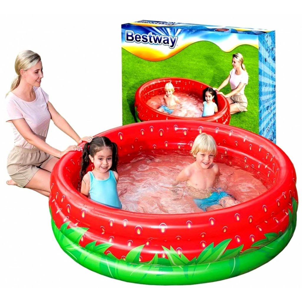 مسبح أطفال Bestway قابل للنفخ فراولة 160x38 سم 51145 - Piscine Gonflable Enfant Bestway Fraise 160x38cm 51145