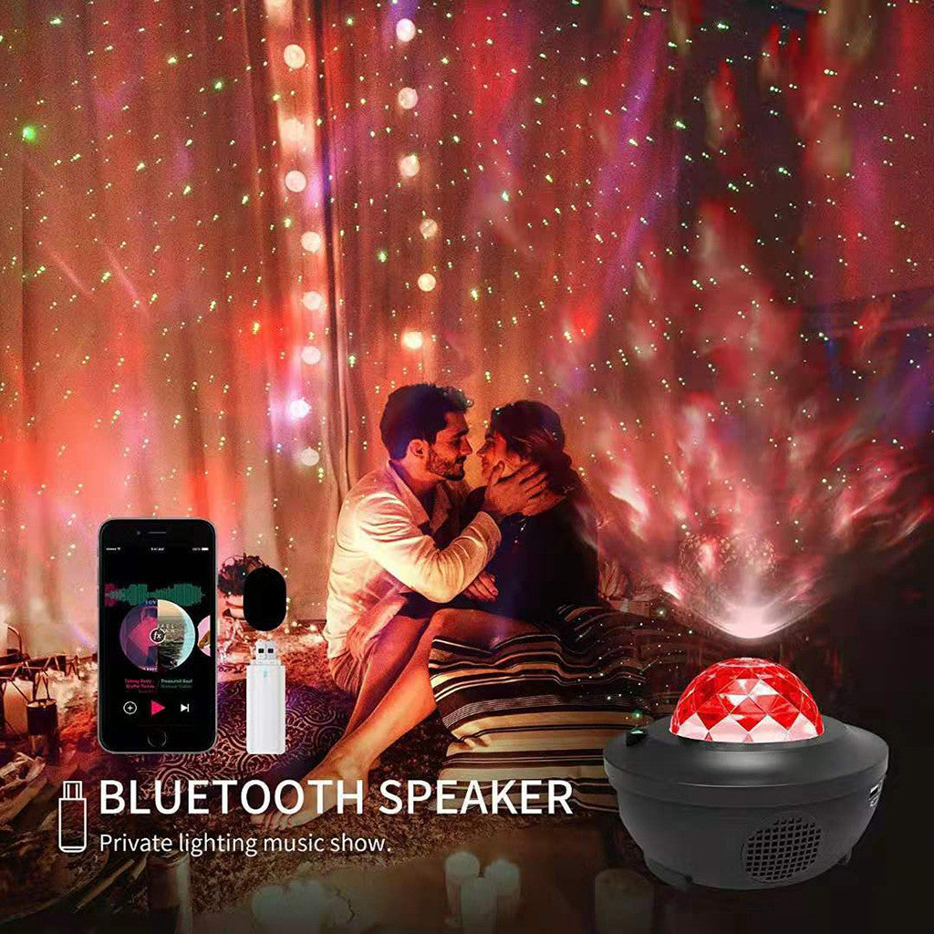 جهاز عرض النجوم المجرة 3D ليزر بلوتوث + مكبر صوت USB - Projecteur Galaxie Étoiles 3D Laser Bluetooth + Haut-parleur USB