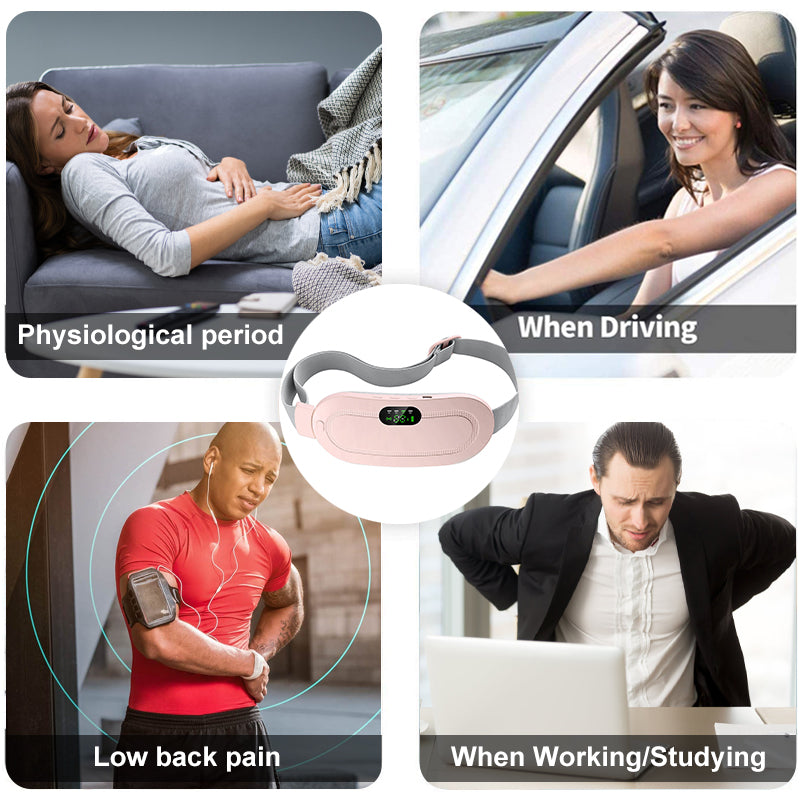 حزام تدفئة ومساج للدورة الشهرية | تسكين آلام البطن والخصر - Coussin Chauffant Menstruel Portable | Soulagement Douleur Abdominale