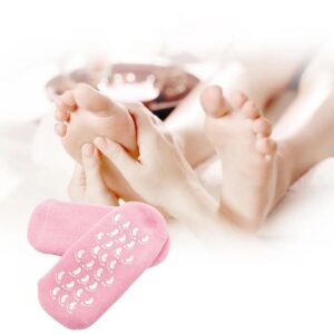 جوارب جل سيليكون مرطبة للقدمين مع سطح مضاد للانزلاق - Chaussettes Gel Silicone Hydratantes Pieds Antidérapantes