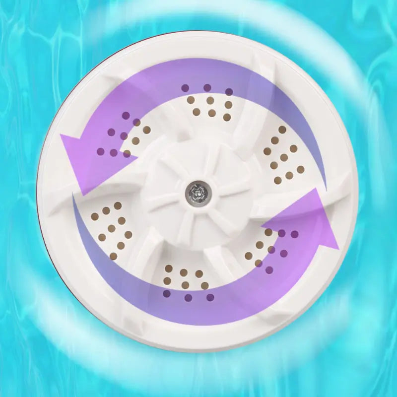 غسالة توربو صغيرة محمولة بالموجات فوق الصوتية USB - Quickdz Shop - Mini Machine à Laver Portable Ultrasons USB 2-en-1 - Quickdz Shop