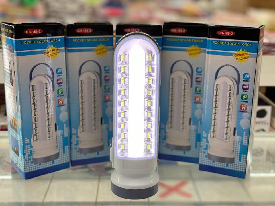 مصباح كشاف LED شمسي قابل للشحن USB SH-189-2 - Lampe Torche LED Solaire Rechargeable USB SH-189-2