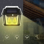 مصباح جداري شمسي خارجي مقاوم للماء مع مستشعر حركة - Applique Murale Solaire Étanche IP65 avec Détecteur de Mouvement