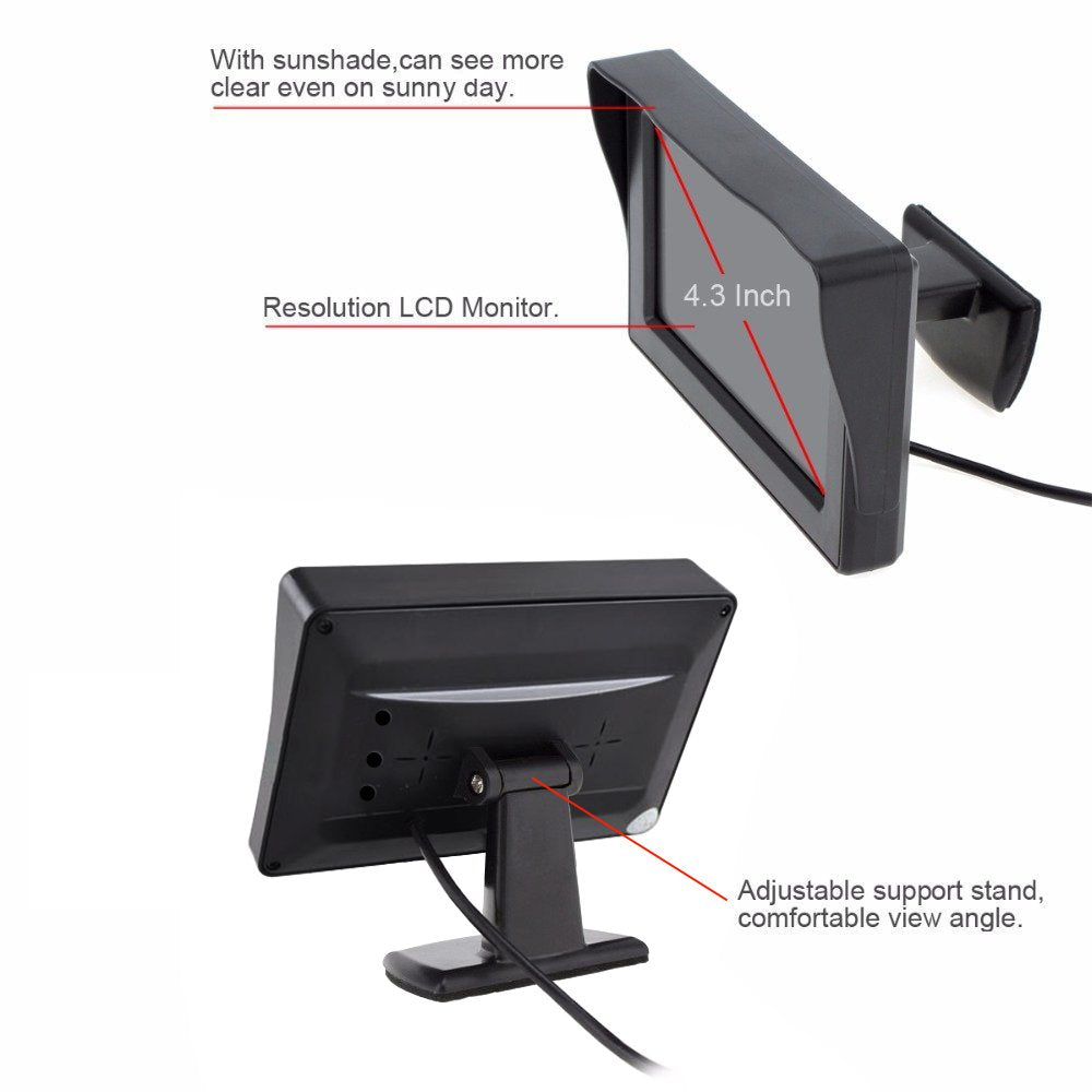 حزمة كاميرا وشاشة CMEC للسيارة - رؤية ليلية وركن آمن - Pack Caméra de Recul & Écran CMEC pour Voiture - Vision Nocturne & Stationnement Sécurisé
