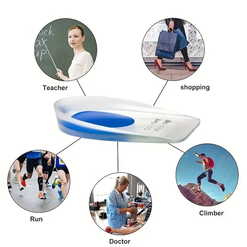 وسادات كعب سيليكون Quickdz Shop | تخفيف آلام الكعب والتهاب اللفافة الأخمصية - Talonnettes Silicone Souples Quickdz Shop | Soulagement Douleur Talon & Fasciite Plantaire