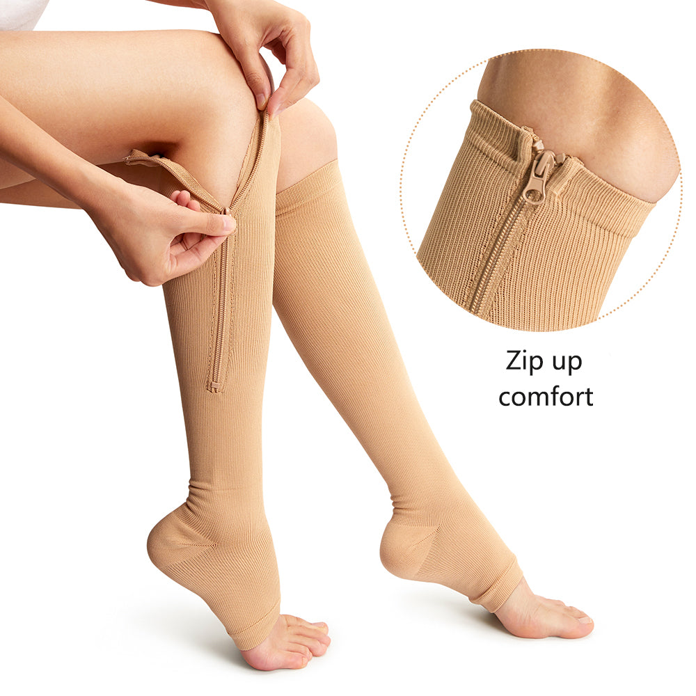 جوارب ضاغطة Zip Sox لعلاج الدوالي وتورم الساقين - Chaussettes de Compression Zip Sox pour Varices et Gonflement