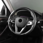 2 Pcs Housse de Volant Voiture antidérapant Noir carbon
