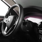2 Pcs Housse de Volant Voiture antidérapant Noir carbon