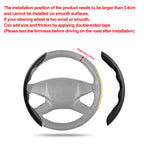 2 Pcs Housse de Volant Voiture antidérapant Noir carbon