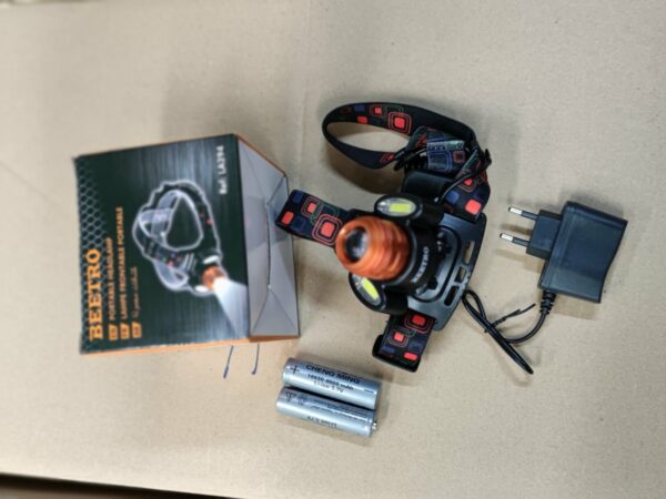 مصباح أمامي LED قابل للزوم 6600mAh بـ 4 أوضاع إضاءة - BEETRO LA-294 - Lampe Frontale LED Rechargeable Zoom 6600mAh 4 Modes - BEETRO LA-294