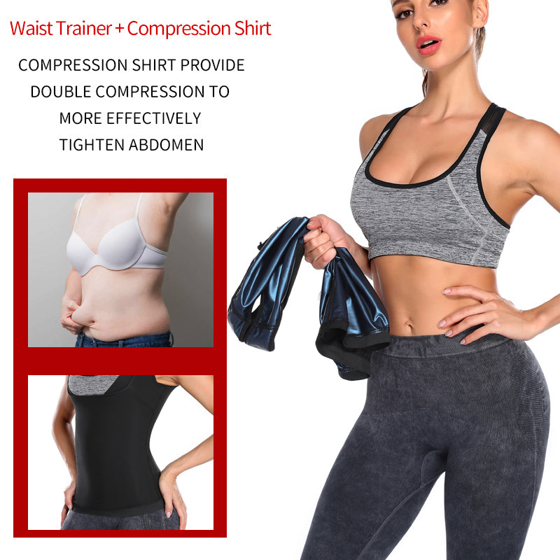 صدرية تعرق نسائية بتأثير الساونا - Débardeur de Sudation Effet Sauna Femme