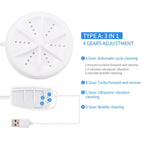 غسالة توربو صغيرة محمولة بالموجات فوق الصوتية USB - Quickdz Shop - Mini Machine à Laver Portable Ultrasons USB 2-en-1 - Quickdz Shop