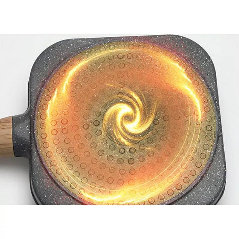 مقلاة بيض وكريب 4 فتحات ألومنيوم غير لاصقة - Poêle à Crêpes & Oeufs 4 Trous Antiadhésive en Aluminium