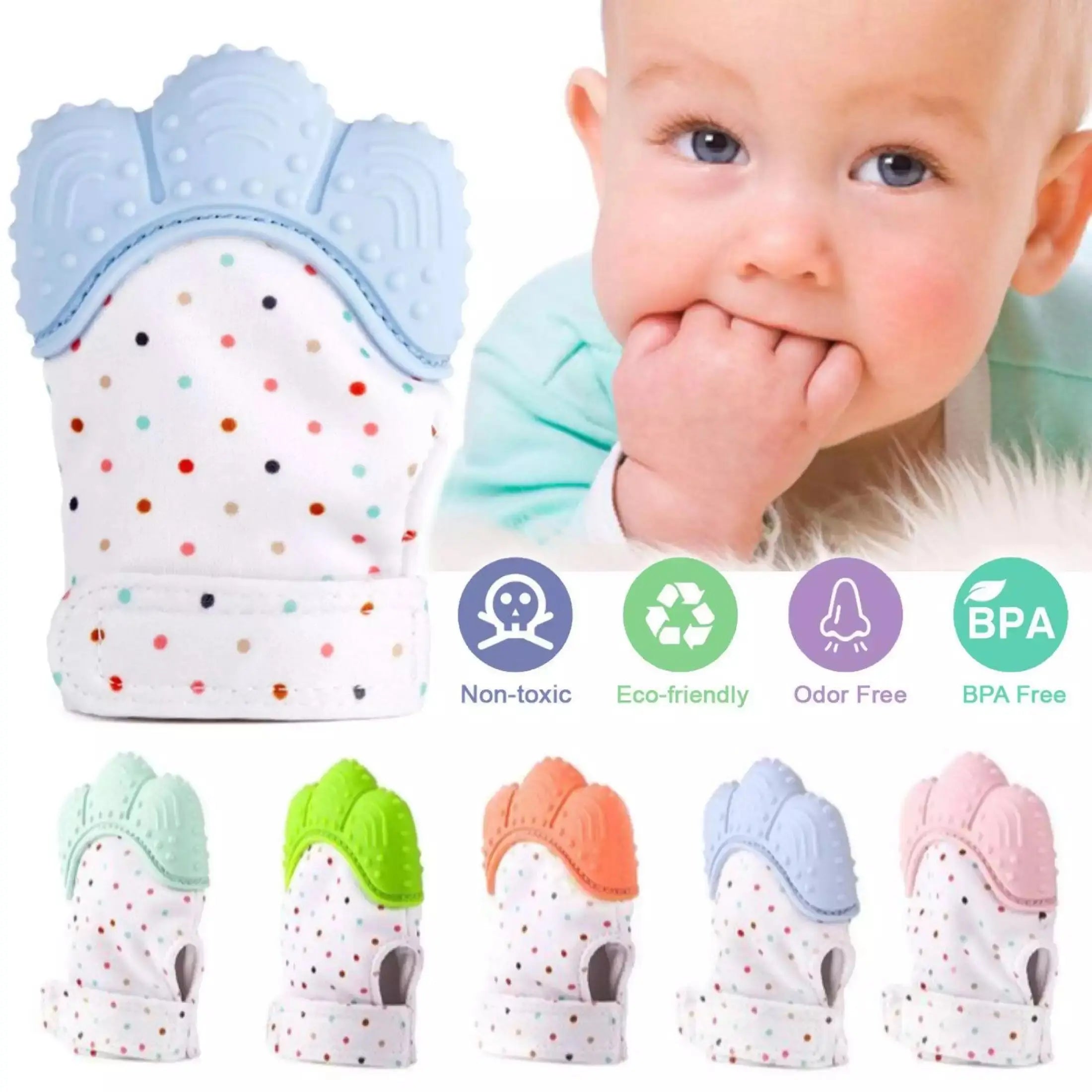 حلقة تسنين سيليكون للرضع، خالية من BPA، ناعمة، آمنة - Anneau de Dentition Bébé Silicone Sans BPA, Doux et Sûr