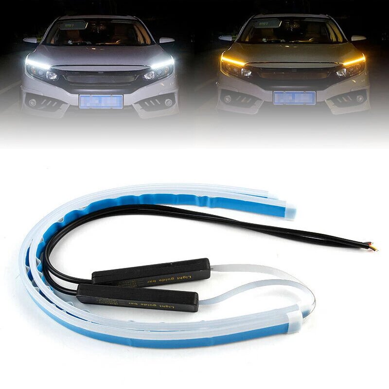 أضواء نهارية LED ومؤشر انعطاف للسيارة 60 سم (قطعتين) - Feux de Jour LED & Clignotants Voiture 60cm (2 Pièces)