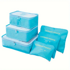 طقم 6 قطع حقائب تنظيم وتخزين السفر أوكسفورد - Ensemble 6 Sacs de Rangement Voyage Cube Organisateur Oxford