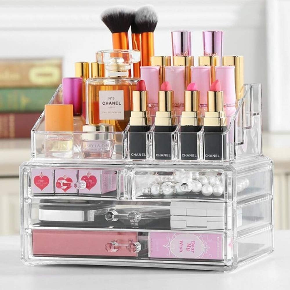منظم مكياج أكريليك شفاف - Organisateur de maquillage acrylique transparent