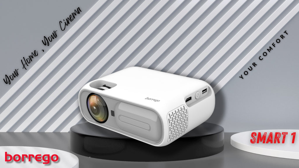 Borrego Projector Smart 1 Android 9.0 Bluetooth Projection technology 3.5inch LCD TFT display