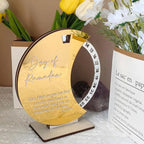 Calendrier rotatif pour compte à rebours du Ramadan , En acrylique effet miroir Grand Format ديكور رزنامة شهر رمضان حجم كبير ذهبي