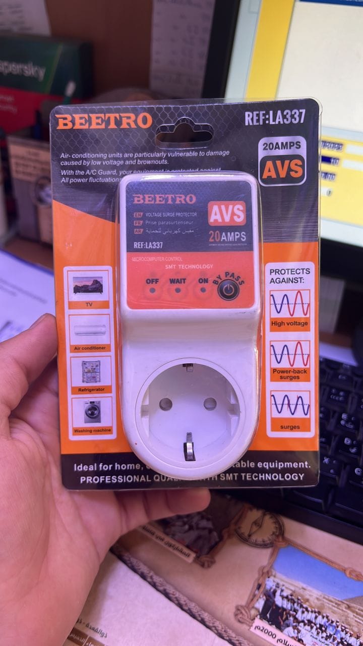 مقبس حماية من تقلبات التيار الكهربائي 20 أمبير Beetro LA337 - Prise de Protection Contre les Fluctuations de Courant 20A Beetro LA337