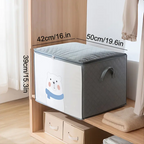 حقيبة تخزين ملابس قابلة للطي بنقوش كرتونية سعة كبيرة - Sac de Rangement Pliable Vêtements Grande Capacité Motifs Animés