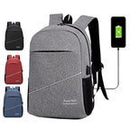 حقيبة ظهر لابتوب عصرية بمنفذ USB للشحن - نايلون عالي الجودة - Sac à dos USB Moderne pour Ordinateur Portable - Nylon Qualité