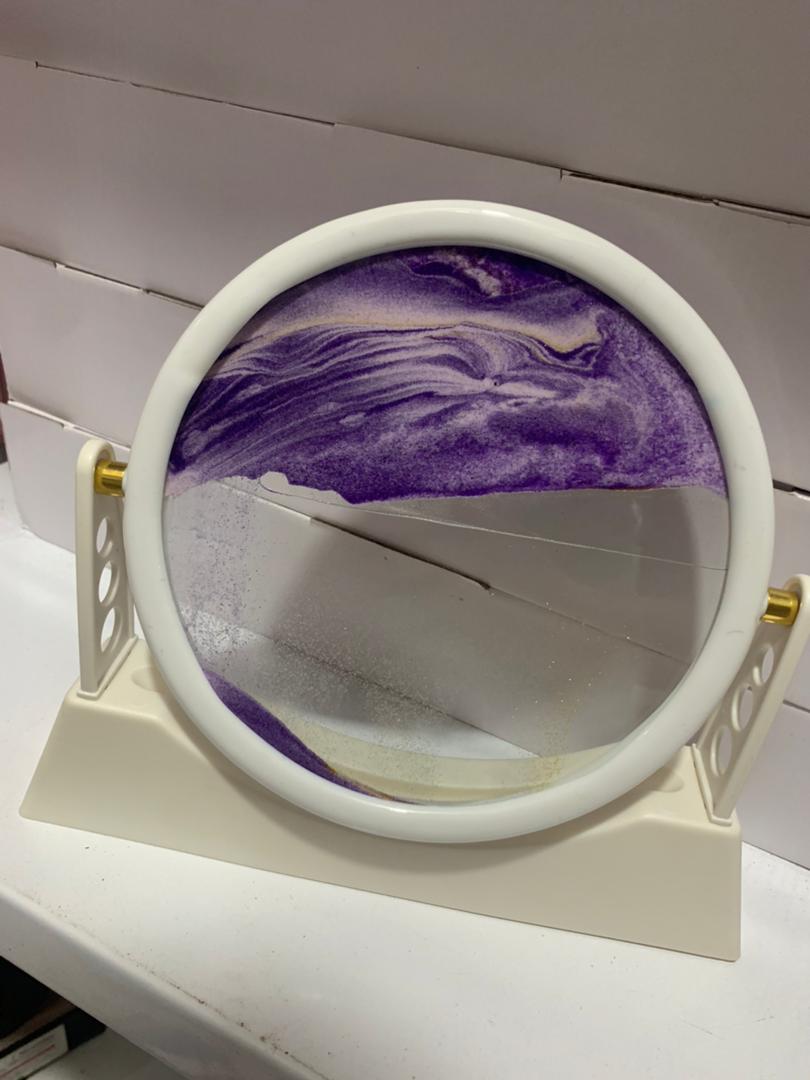 سبلييه رمل متحرك ثلاثي الأبعاد مع حامل - فن الرمال البحرية العميقة - Sablier 3D Art Sable Marin Profond avec Support - Décoration Relaxante