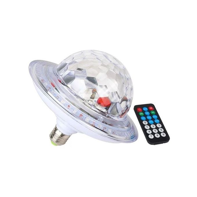 كرة ديسكو كريستال UFO موسيقى بلوتوث LED RGB E27 - Boule Magique Cristal UFO Musique Bluetooth LED RGB E27