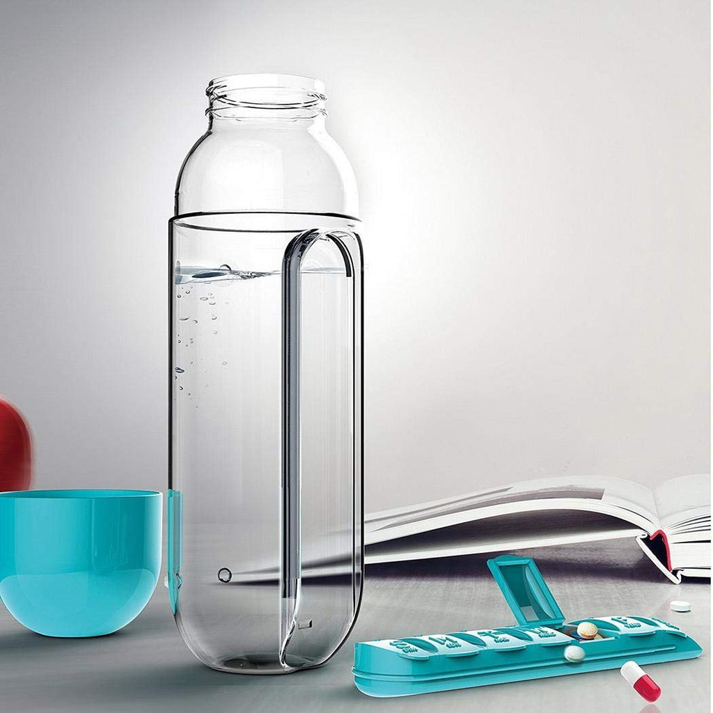 منظم أدوية وزجاجة ماء محمولة 600 مل - Organisateur de Médicaments & Bouteille d'Eau Portable 600ML