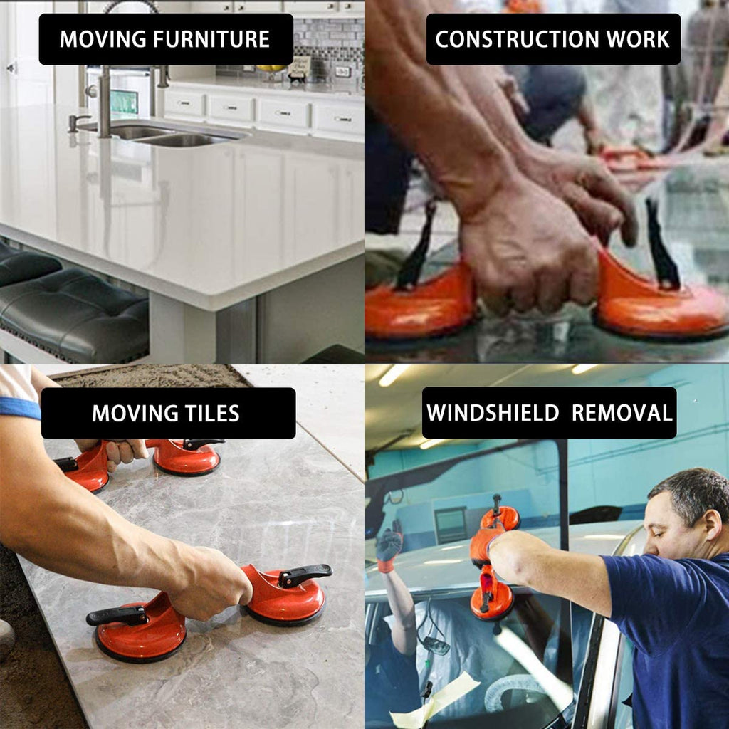 فنتوز شفط مزدوجة 320 مم لرفع الزجاج والبلاط والسيارات - Quickdz Shop - Ventouse à Double Griffe 320mm pour Verre, Carrelage & Carrosserie - Quickdz Shop