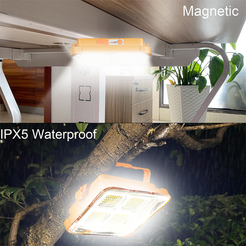 مصباح تخييم شمسي 1000W متعدد الوظائف Quickdz Shop - Projecteur Solaire Rechargeable 1000W Power Bank Quickdz Shop