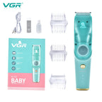 ماكينة حلاقة شعر الأطفال VGR V-151 صامتة بشفط تلقائي وشاشة رقمية - Tondeuse Cheveux Bébé VGR V-151 Silencieuse, Aspiration Auto, Écran Digital