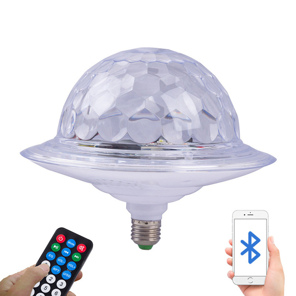 كرة ديسكو كريستال UFO موسيقى بلوتوث LED RGB E27 - Boule Magique Cristal UFO Musique Bluetooth LED RGB E27