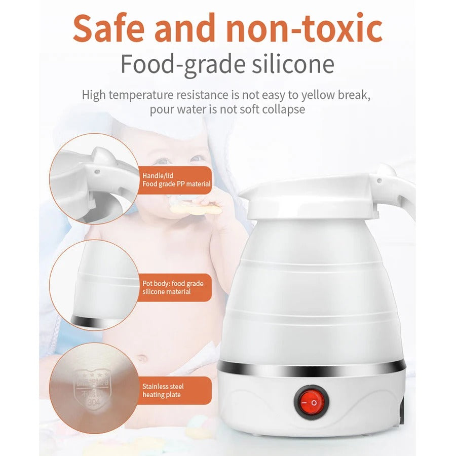 Bouilloire électrique pliable en silicone ,portable Avec indicateur de mise hors tension غلاية كهربائية قابلة للطي محمولة سيليكون