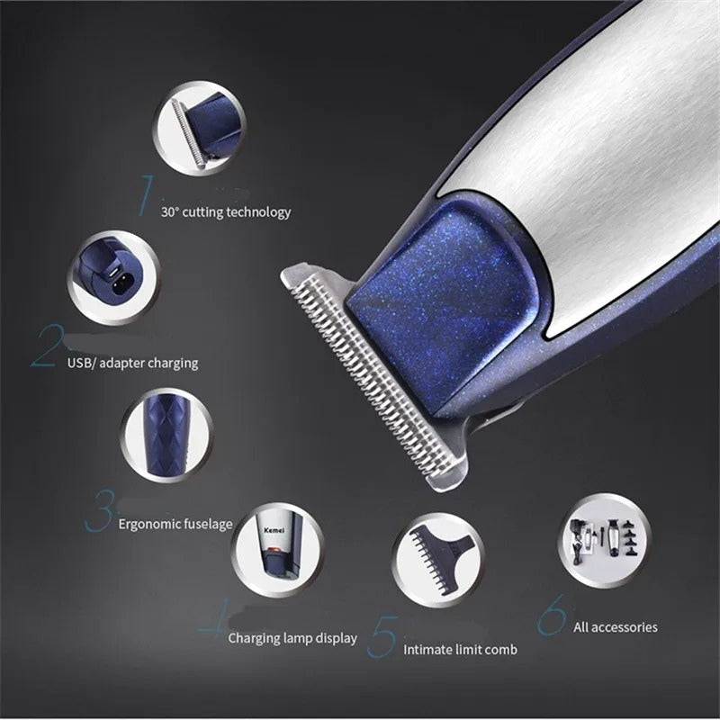 Tondeuse à cheveux électrique Zero Sans Fil KEMEI KM-5021 Waterproof