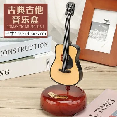 جيتار صغير صندوق موسيقي | ديكور منزلي أنيق - Mini Guitare Boîte à Musique Rétro | Décoration Élégante