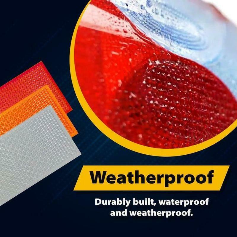 طقم إصلاح مصابيح السيارة الخلفية لاصق - أحمر، كهرماني، شفاف (Quickdz Shop) - Kit de Réparation Adhésif Feux Arrière - Rouge, Ambre, Transparent (Quickdz Shop)