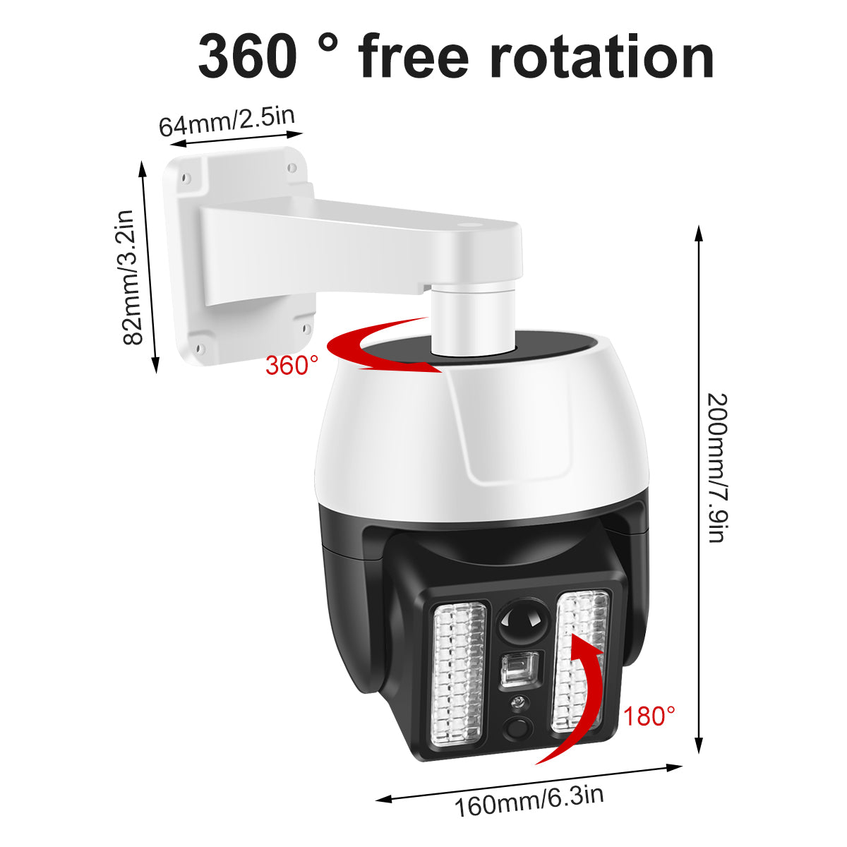 كشاف جداري شمسي Quickdz Shop مع حساس حركة وشكل كاميرا - أبيض - Lampe Solaire Extérieure Quickdz Shop avec Détecteur de Mouvement et Forme Caméra v4