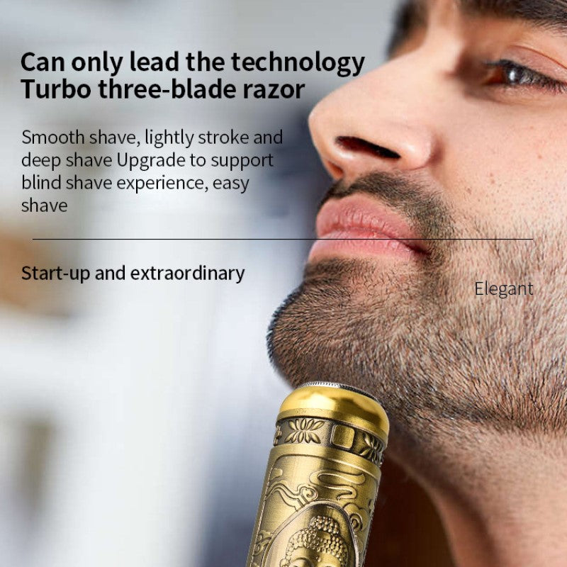 ماكينة حلاقة صغيرة احترافية مقاومة للماء قابلة للشحن HW-T8 - Mini Rasoir Professionnel Étanche Rechargeable HW-T8 Acier