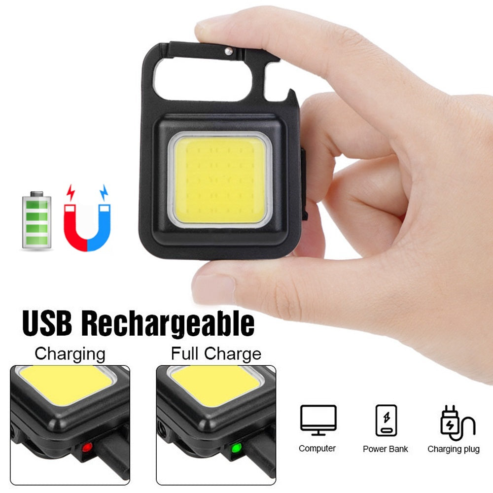 مصباح LED صغير محمول USB قابل لإعادة الشحن - Mini Lampe Projecteur LED USB Rechargeable Portable