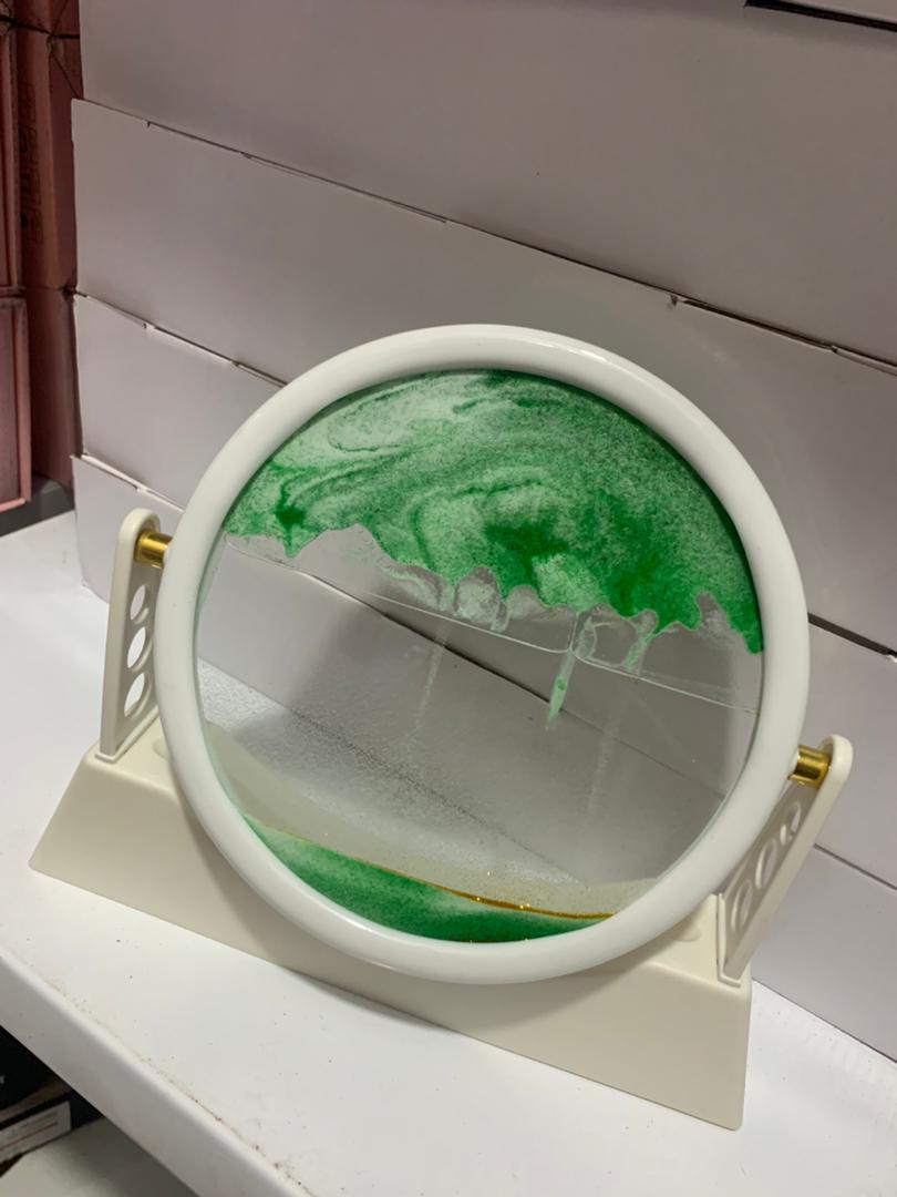 سبلييه رمل متحرك ثلاثي الأبعاد مع حامل - فن الرمال البحرية العميقة - Sablier 3D Art Sable Marin Profond avec Support - Décoration Relaxante