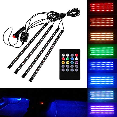 إضاءة داخلية للسيارة LED RGB 48 مصباح - مزامنة موسيقية - Éclairage Intérieur Voiture LED RGB 48 LED - Synchronisation Musique