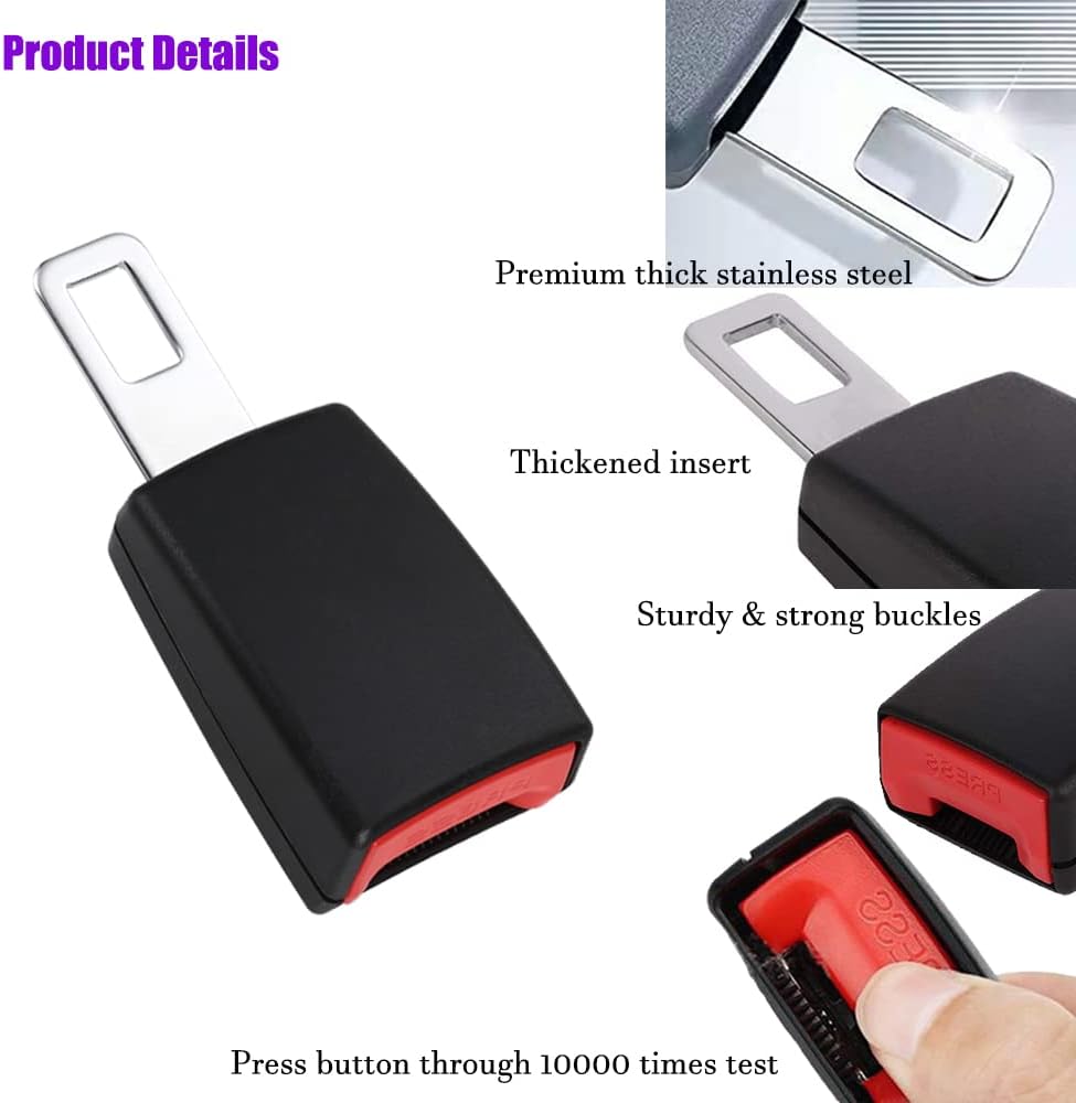 مُطيل حزام أمان سيارة (2 قطعة) مضاد للصفير - 2Pcs Rallonge de Ceinture de Sécurité Voiture Anti-Bip